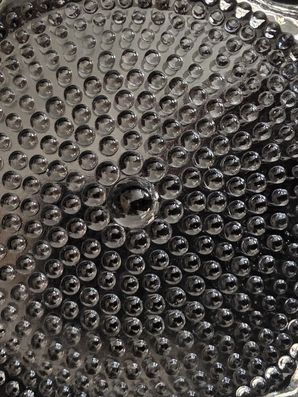 Vintage Indiana Glass Clear Hobnail Deviled Egg Plate Serving Platter 11”